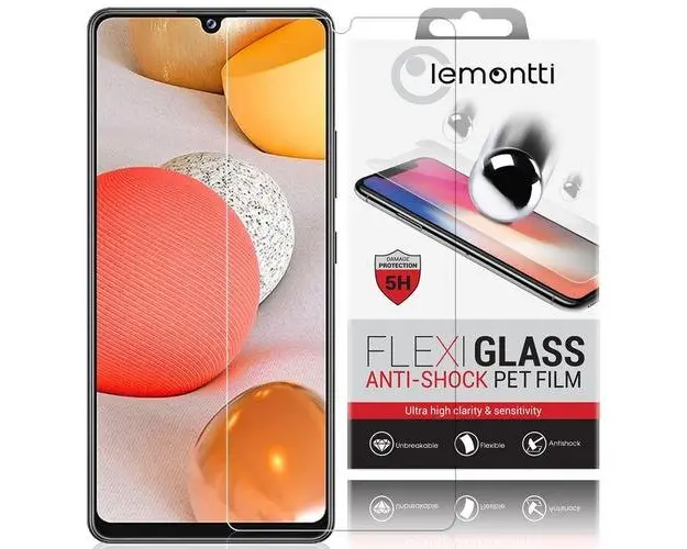 Folie Protectie Flexi-Glass Lemontti LFFGSGA42 pentru Samsung Galaxy A42 5G (Transparent)
