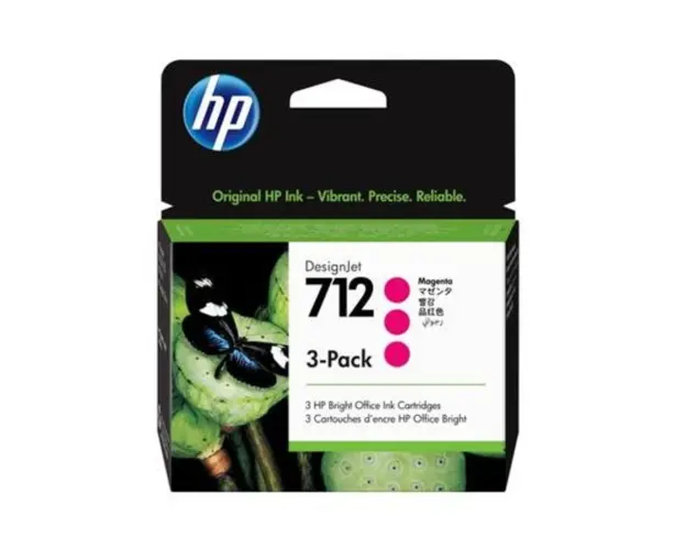 Cartus Cerneala HP 712, 29 ml, 3 buc (Magenta)