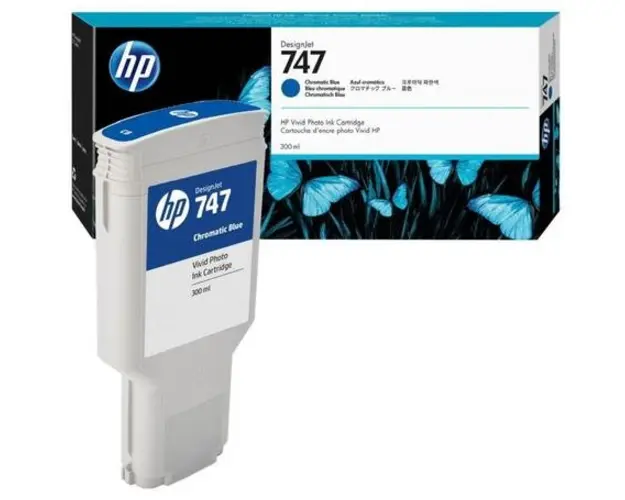 Cartus Cerneala HP 747, 300 ml (Albastru Cromatic)