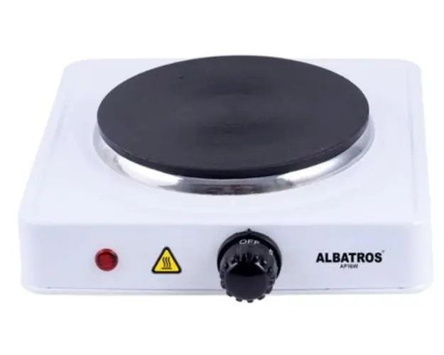 Plita electrica Albatros AP16W, 1 Arzator, 1500 W (Alb)