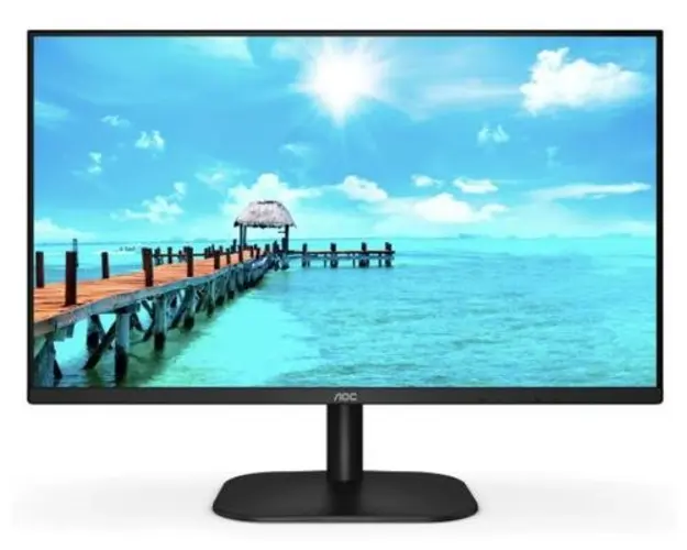 Monitor VA LED AOC 23.8inch 24B2XHM2, Full HD (1920 x 1080), VGA, HDMI, 75 Hz (Negru)