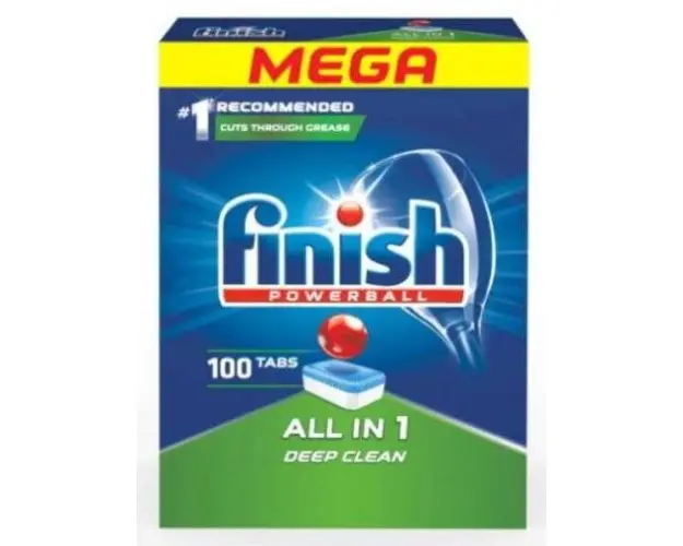 Tablete pentru masina de spalat vase Finish All in One, 100 buc.