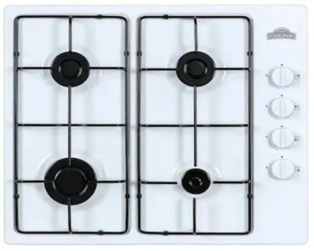 Plita incorporabila Nuova Cucina PG60WH, Gaz, 4 Arzatoare (Alb)