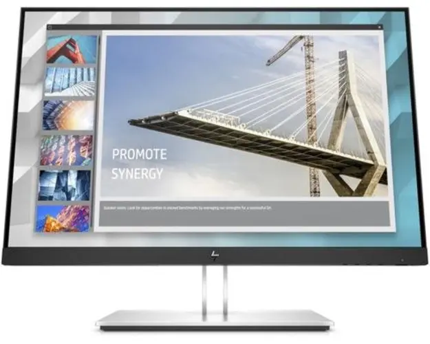 Monitor IPS LED HP 24inch E24i G4, WUXGA (1920 x 1200), VGA, HDMI, DisplayPort, Pivot (Negru/Argintiu)
