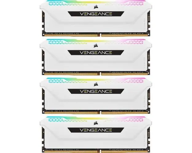 Memorii Corsair Vengeance RGB PRO SL White 32GB(4x8GB) DDR4 3200MHz CL16 Quad Channel Kit