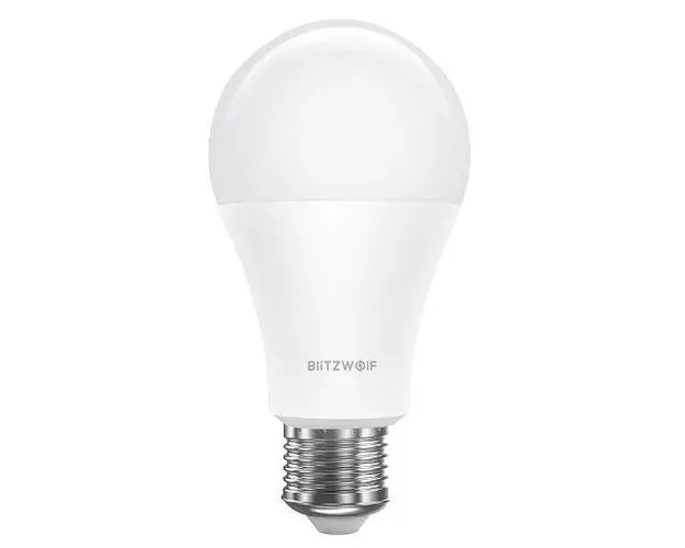 Bec Smart BlitzWolf BW-LT21, Wi-Fi, LED RGB, E27, 10 W, 900 lumeni, 3000K, Comanda vocala (Alb)