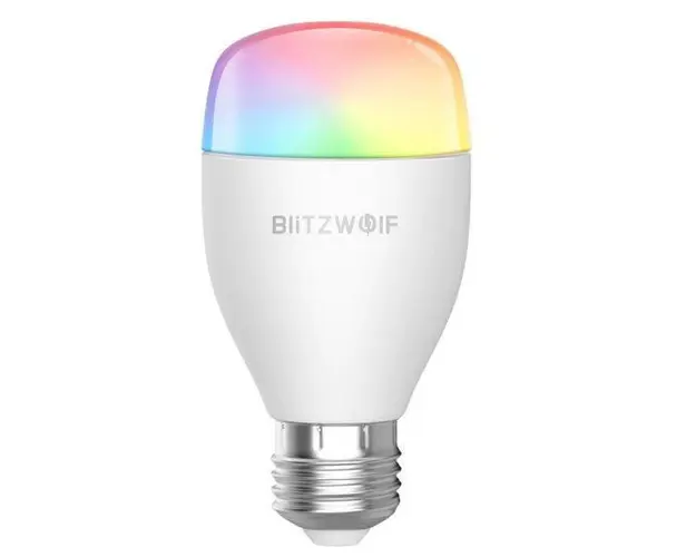 Bec Smart Blitzwolf BW-LT27, Wi-Fi, RGB, E27, 9W, 850 lumeni, Comanda vocala