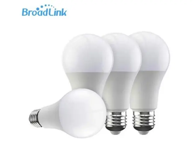 Pachet 4 becuri Smart BroadLink FastCon LB1, Wi-Fi, E27, 6.5W, 600 lumeni