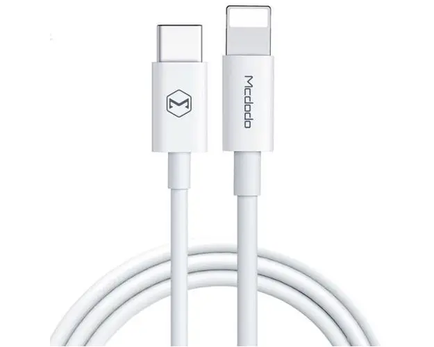 Cablu de date Mcdodo Element Series CA-7090, Lightning - USB Type-C, max 2 A, 1 m (Alb)