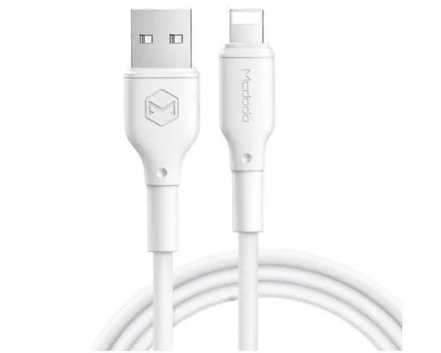 Cablu de date Mcdodo White Series CA-7270, Lightning, 1.2 m (Alb)