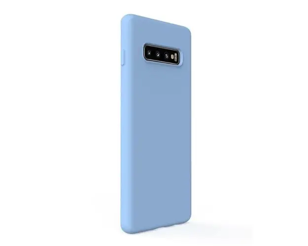 Protectie Spate Lemontti Silicon Soft Slim LEMSSS10LB pentru Samsung Galaxy S10 G973 (Albastru)