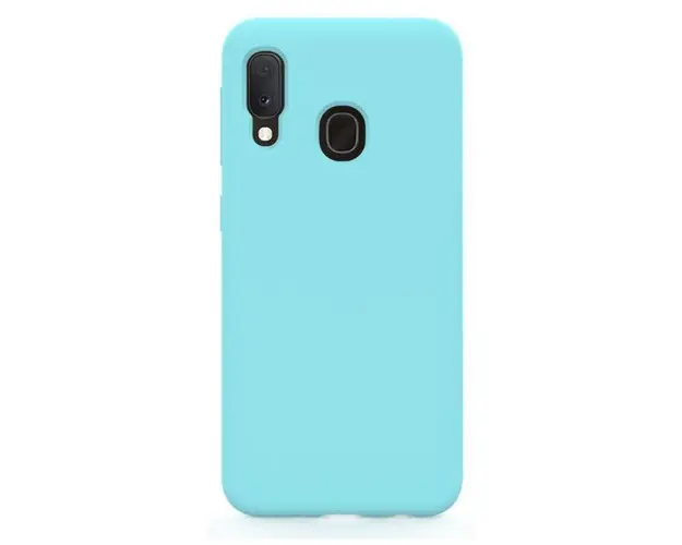 Protectie Spate Lemontti Liquid Silicon LEMCLSA20ETB pentru Samsung Galaxy A20e (Albastru)