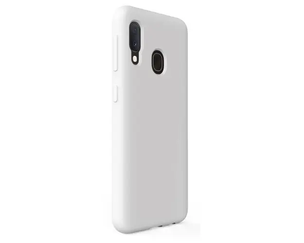 Protectie Spate Lemontti Liquid Silicon Stone LEMCLSA20ES pentru Samsung Galaxy A20e (Alb)