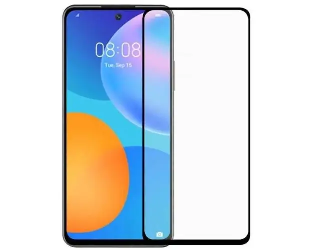 Folie Protectie Sticla Securizata Full Fit Lemontti pentru Huawei P Smart 2021 (Transparent/Negru)