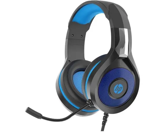 Casti Stereo HP DHE-8010, Microfon (Negru/Albastru)