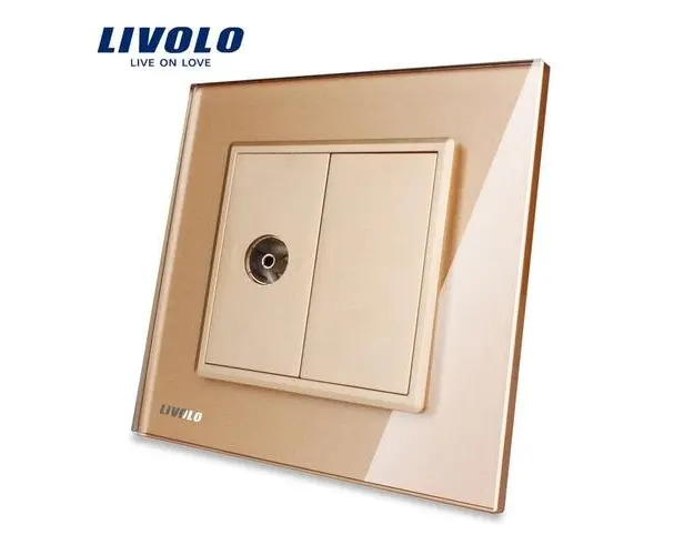 Priza simpla Livolo VL-C791V-13 (Auriu)