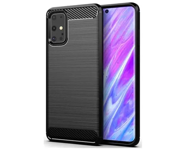 Protectie Spate Lemontti Carbon Duo LEMHCS20N pentru Samsung Galaxy S20 (Negru)