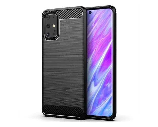 Protectie Spate Lemontti Carbon Duo LEMHCS20PN pentru Samsung Galaxy S20 Plus (Negru)