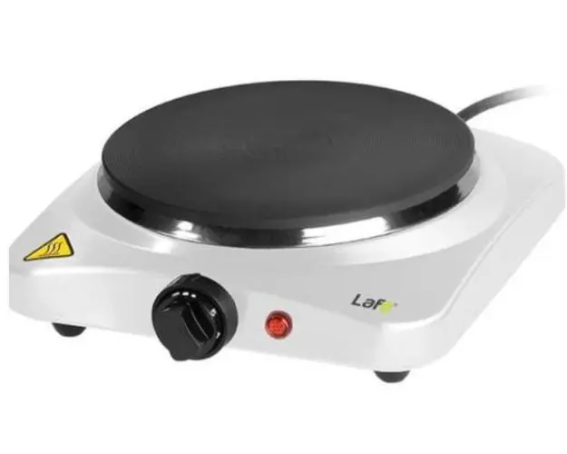 Plita electrica Lafe KEW001, 1500 W, O zona de gatit, Protectie supraincalzire (Alb/Negru)
