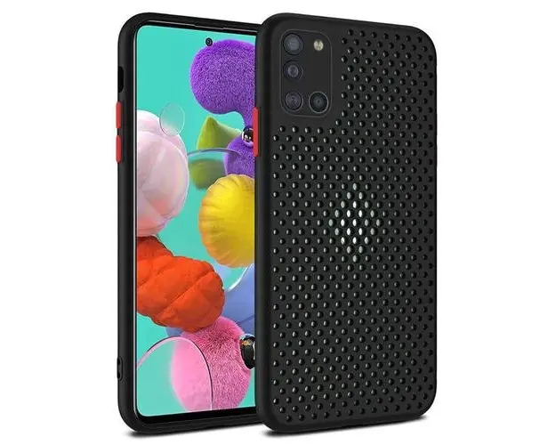 Protectie Spate Lemontti Bubble LEMHBA21SN pentru Samsung Galaxy A21s (Negru)