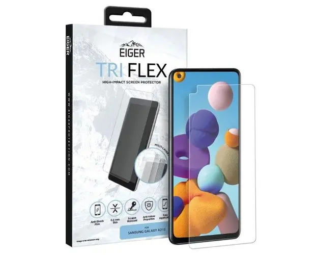 Folie Protectie Eiger Clear Tri Flex EGSP00648 pentru Samsung Galaxy A41 (Transparent)
