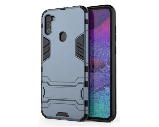 Protectie Spate Lemontti Shockproof Case EDA00331003C pentru Samsung Galaxy A11 (Negru/Albastru)