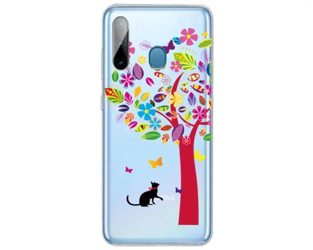 Protectie Spate Lemontti Painted Tree and Cat EDA00396202F pentru Samsung Galaxy A11 / M11 (Multicolor)