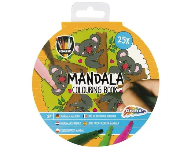 Carte de colorat - Mandale (Galben)