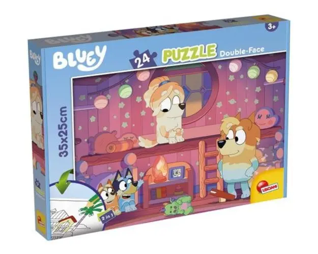 Puzzle de colorat - Bluey si ora de povesti (24 piese)