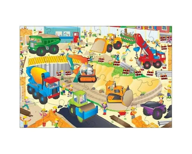 Puzzle Giant Floor Galt Santierul, 30 piese