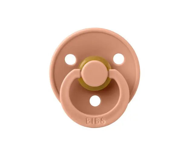 Suzeta Colour Latex BIBS Peach, tetina rotunda, 6 luni +