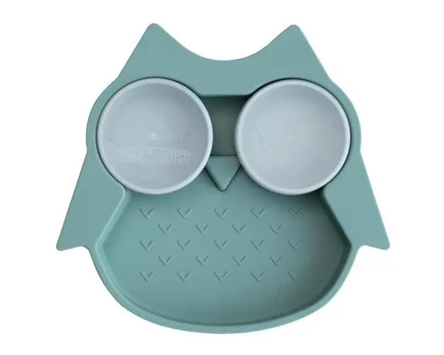 Farfurie diversificare din silicon - Bufnita