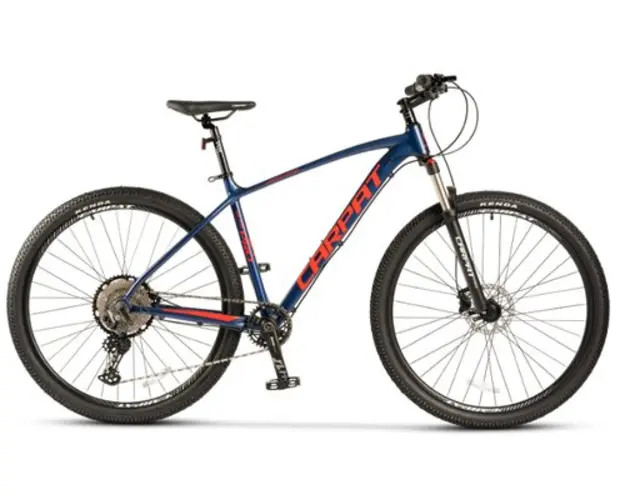 Bicicleta Mountain Bike CARPAT PRO C29212H LIMITED EDITION, Roti 29inch, Echipare Shimano Deore 12 viteze, Frane Hidraulice Disc, Cadru Aluminiu (Albastru/Rosu)