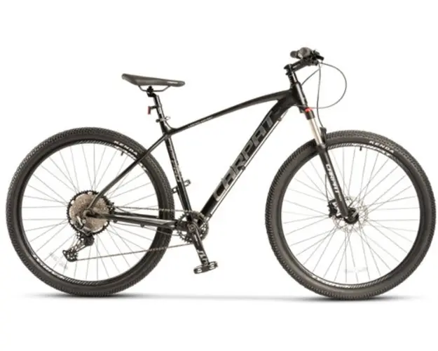 Bicicleta Mountain Bike CARPAT PRO C29212H LIMITED EDITION, Roti 29inch, Echipare Shimano Deore 12 viteze, Frane Hidraulice Disc, Cadru Aluminiu (Negru/Gri)