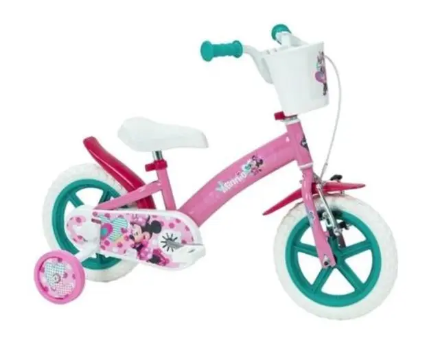 Bicicleta pentru copii Huffy Disney Minnie, roti 12inch, cadru otel (Roz)