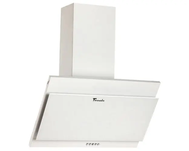 Hota decorativa Tornado Sigma 700 (50), 1 Motor, 700 m3/h, Filtru anti-grasimi, Clasa D, 50 cm (Alb)