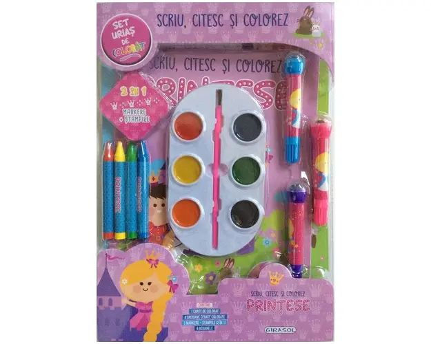 Scriu, citesc si colorez - Printese