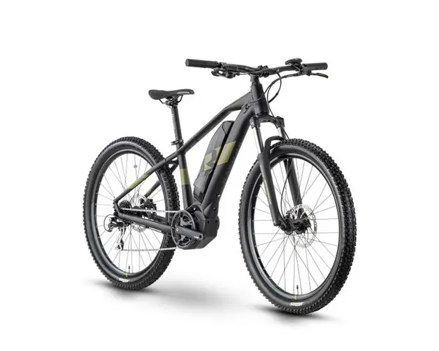 Bicicleta Electrica Raymon HardRay E 2.0, roti 27.5 Inch, cadru aluminiu 360mm XS, Autonomie 100 km, motor 250W, baterie 500Wh, Negru/Verde