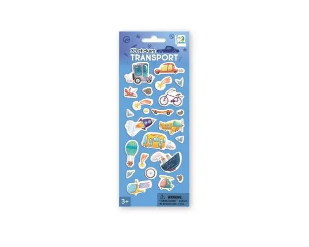 Set abtibilduri 3D - Mijloace de transport