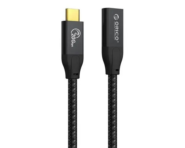 Cablu prelungitor Orico CY32 100W USB Type-C male - USB Type-C female 1m, Negru