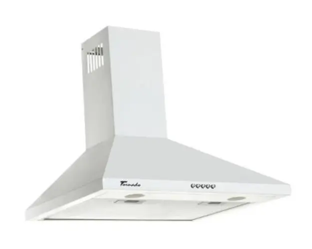 Hota decorativa Tornado Kent 750 (60), 1 Motor Turbo, 3 Viteze, 750 m3/h, Filtru anti-grasimi, Clasa C, 60 cm (Alb)