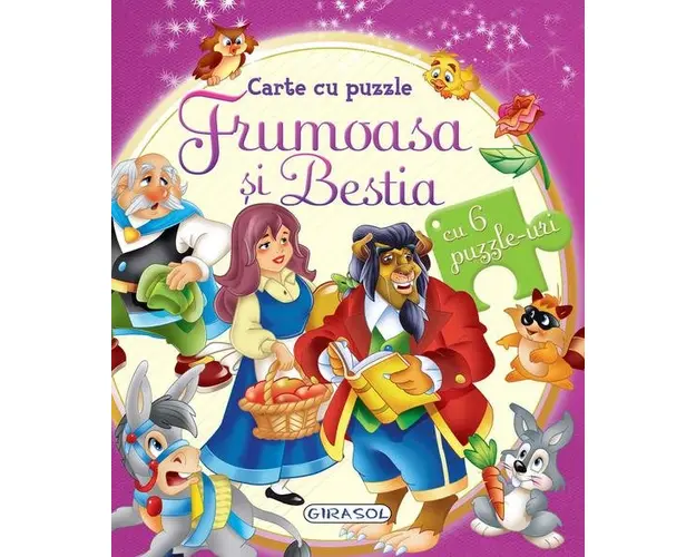 Carte cu puzzle - Frumoasa si Bestia
