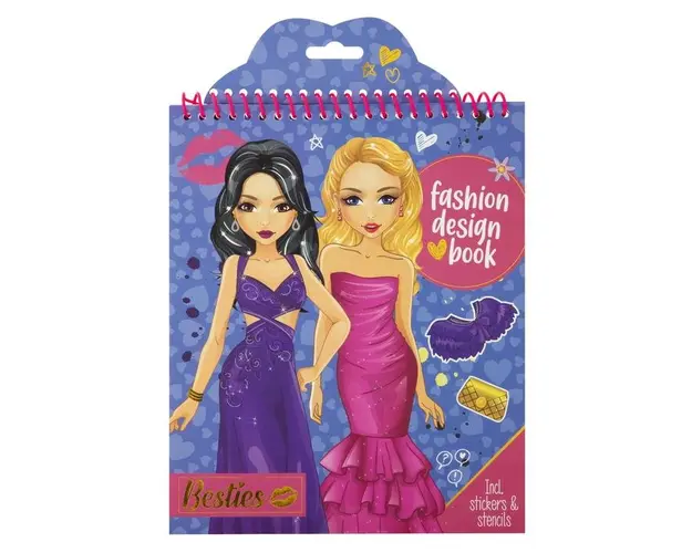 Carte cu abtibilduri Grafix Fashion Design (Albastru)