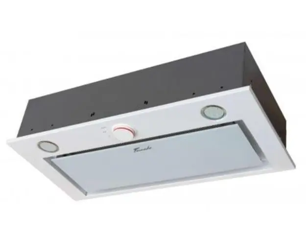 Hota incorporabila Tornado Modul Glass 750 (60), 1 Motor, 3 Viteze, 750 m3/h, Filtru anti-grasimi, Clasa E, 60 cm (Alb)