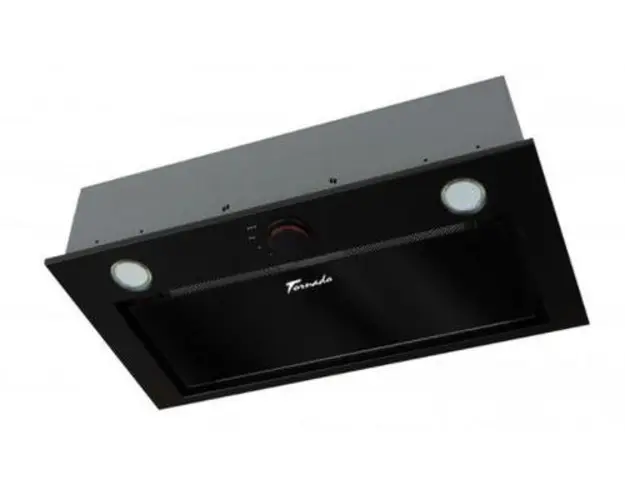 Hota incorporabila Tornado Modul Glass 750 (60), 1 Motor, 3 Viteze, 750 m3/h, Filtru anti-grasimi, Clasa E, 60 cm (Negru)