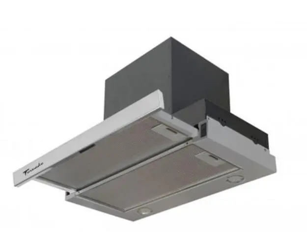 Hota incorporabila telescopica Tornado Solano 860 (60), 1 Motor, 3 Viteze, 860 m3/h, Filtru anti-grasimi, Clasa C, 60 cm (Inox)