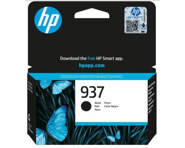 Toner Cerneala HP 937 (4S6W5NE), Negru, 1250 pagini
