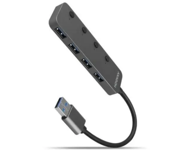 Hub USB Axagon HUE-MSA, 4 x USB (Negru)