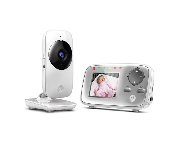 Monitor video digital Motorola MBP482, 2.4inch, Zoom digital, Comunicare bidirectionala (Alb)
