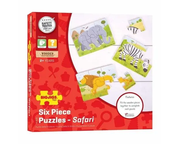 Set 3 puzzle din lemn BigJigs Jungla Vesela BJ818